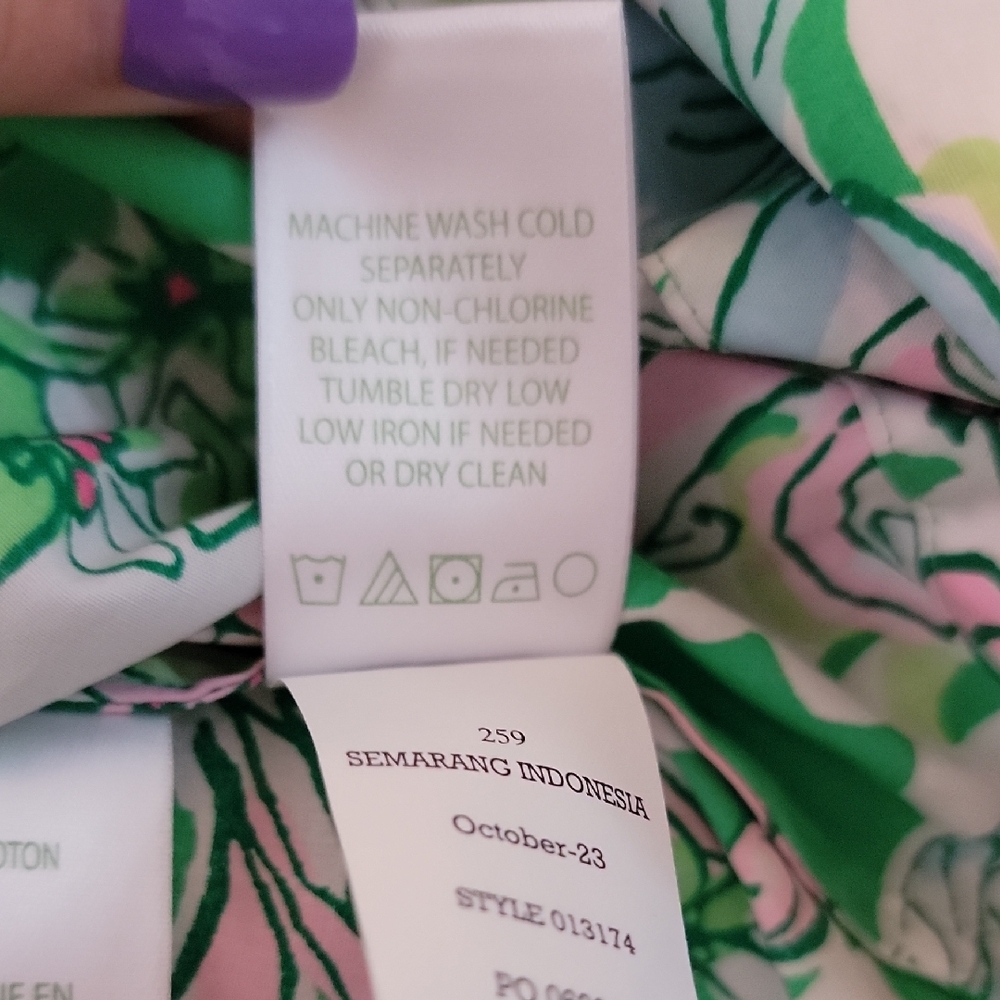 Lilly Pulitzer Vibrant Green and Pink Floral Top - Picture 10 of 12